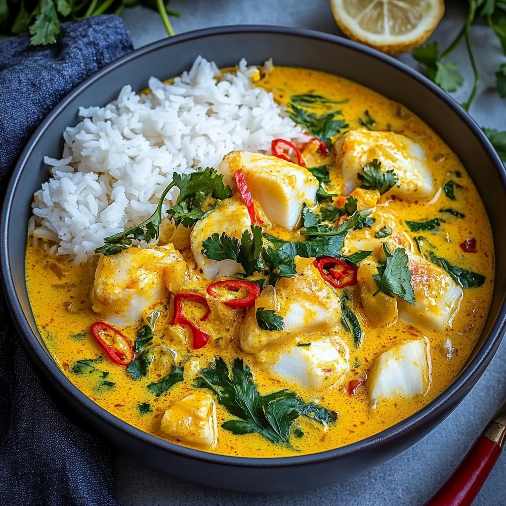 recette curry de poisson au lait de coco