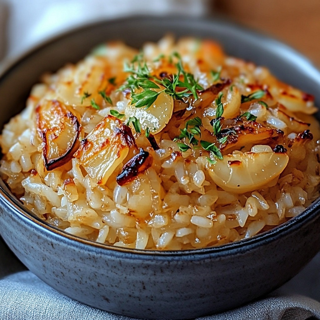 Recette riz à l’oignon à la française